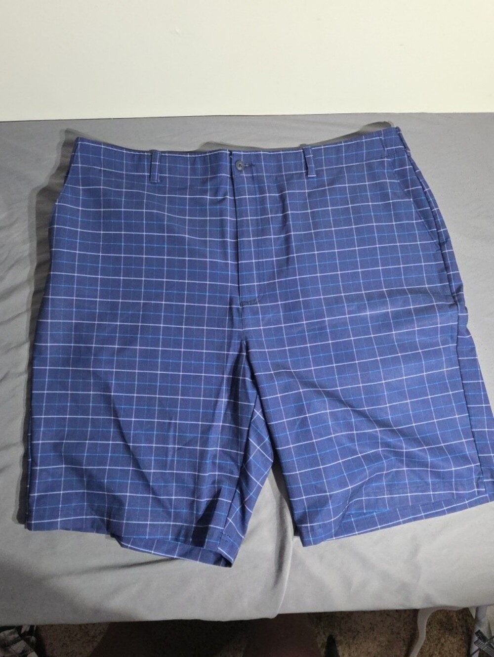 Ben Hogan Men's Navy Blue Windowpane Shorts